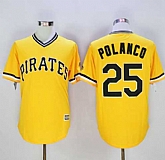 Pittsburgh Pirates #25 Gregory Polanco Gold New Cool Base Stitched Jersey,baseball caps,new era cap wholesale,wholesale hats